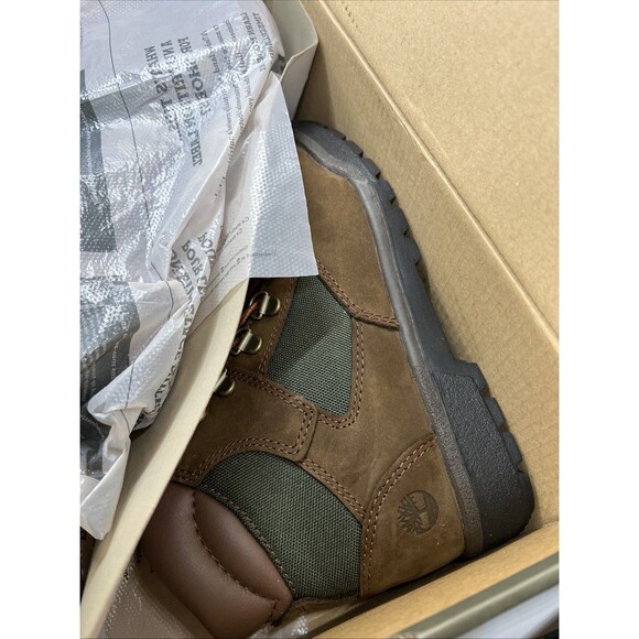 Timberland Youth Field Boots 6in Medium Brown Nubuck Size 3 - Picture 3 of 9